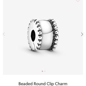 Set of 2 Pandora Beaded Round Clip Charms